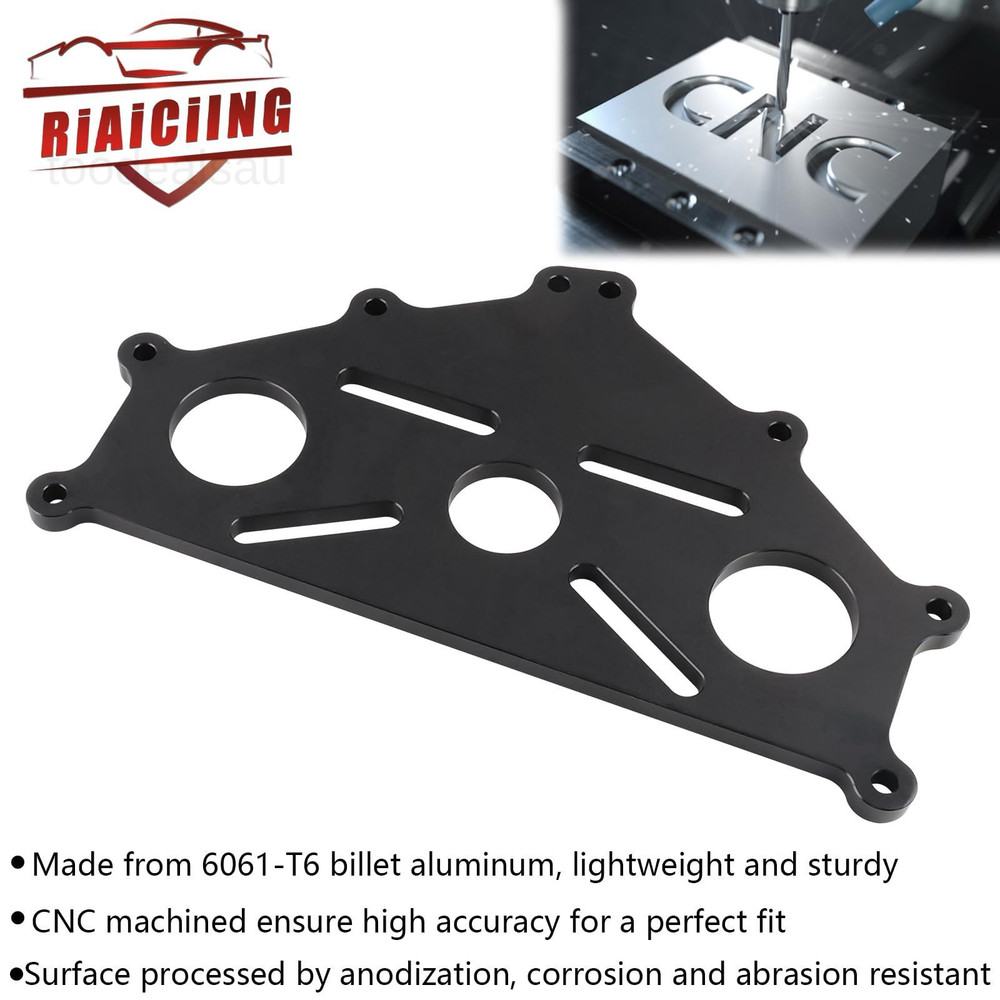 Engine Safe Stand Adapter Plate Compatible with Chevy Black, Black