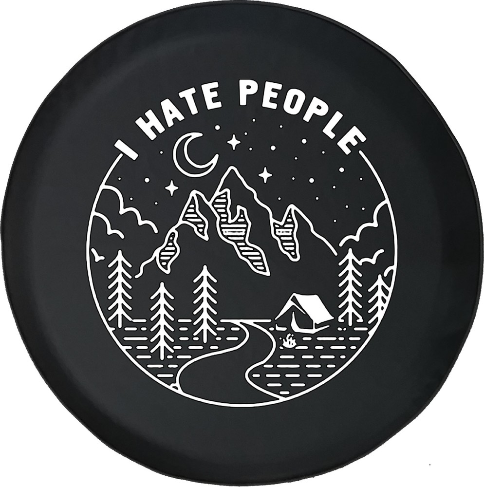 I Hate People Camping Tire Cover