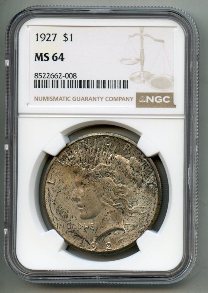 1927 Peace Silver Dollar NGC MS 64