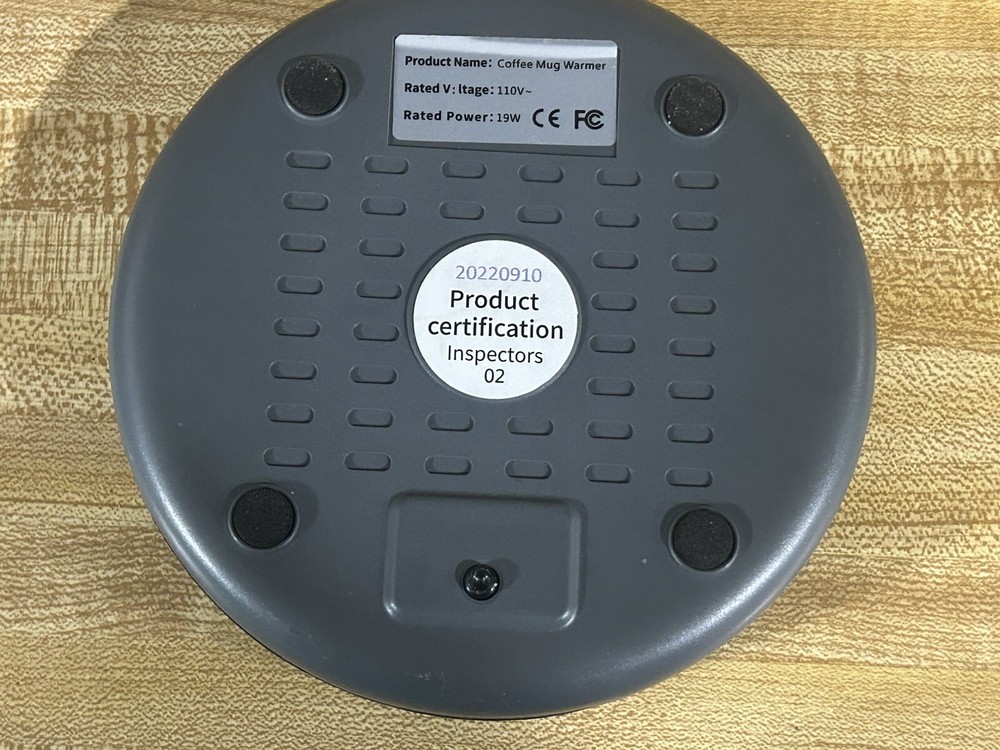Electric Desktop Coffee Beverage Warmer Coaster Black Works