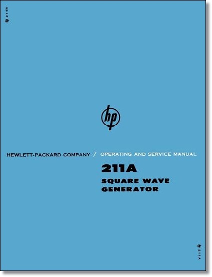 HP 2011A Operating & Service Manual: w/11"x17" Schematic & Protective Covers