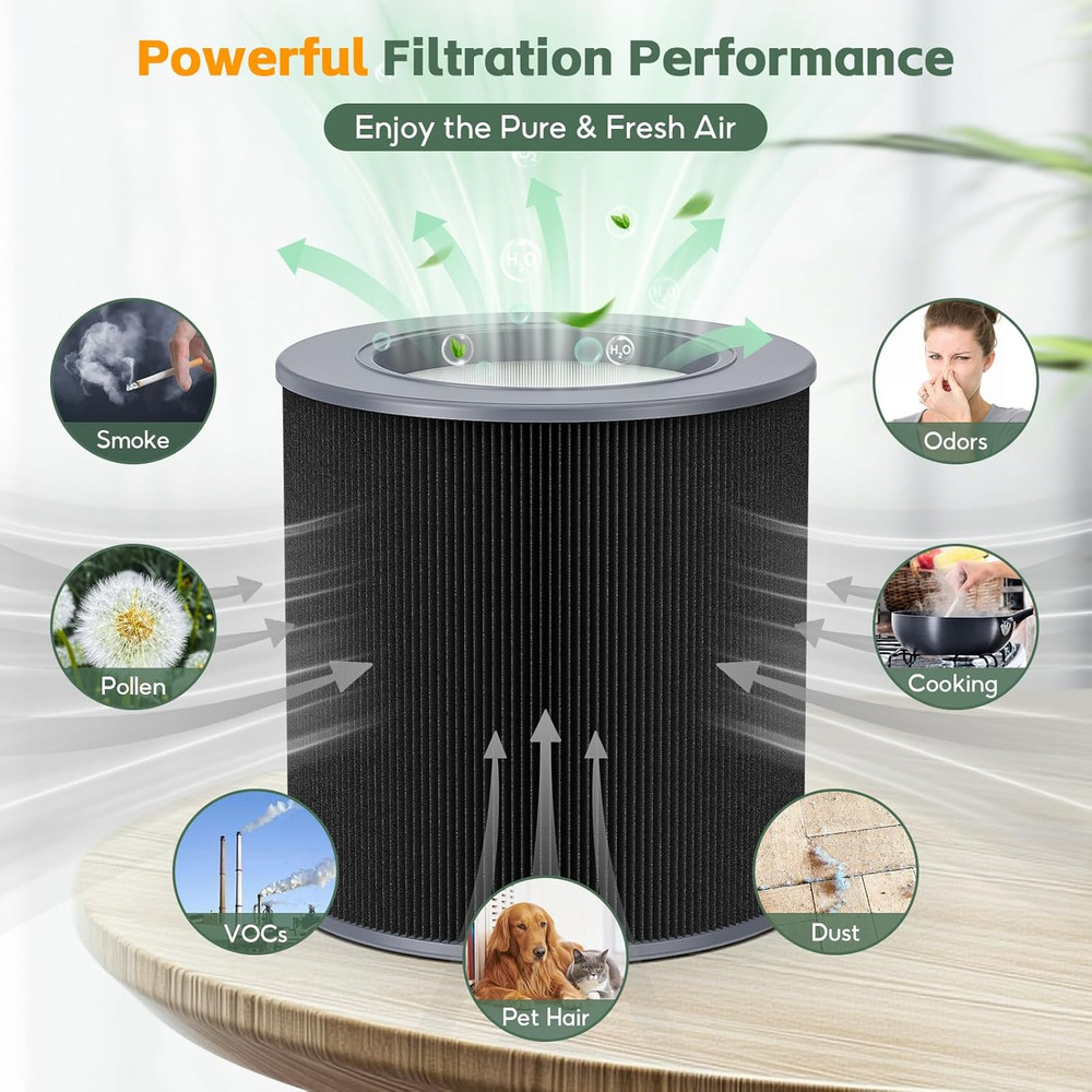 2-Pack Replacement Filter for Molekule Air Mini / Mini+ PECO-HEPA H13 Carbon