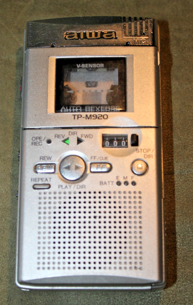 AIWA TP-M920 Micro Cassette Voice Recorder RARE DESIGN
