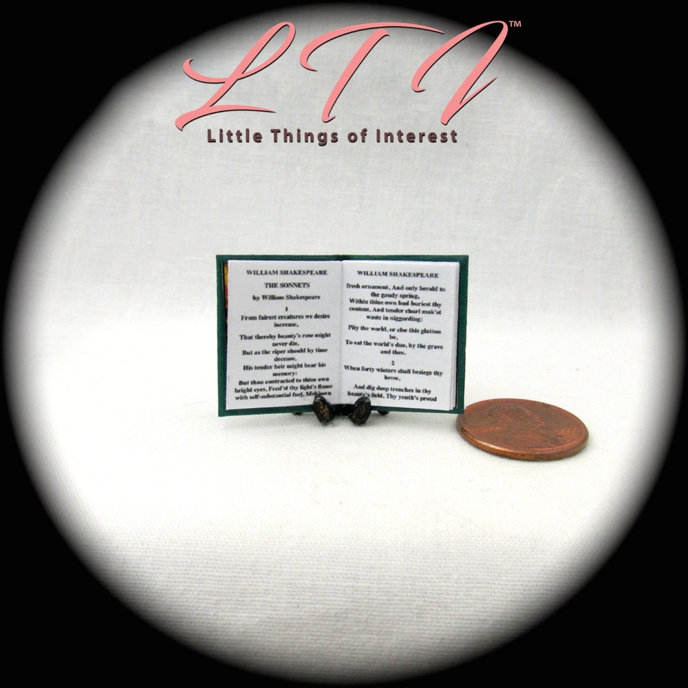 SHAKESPEARE 1:12 Scale Miniature Readable Illustrated Book