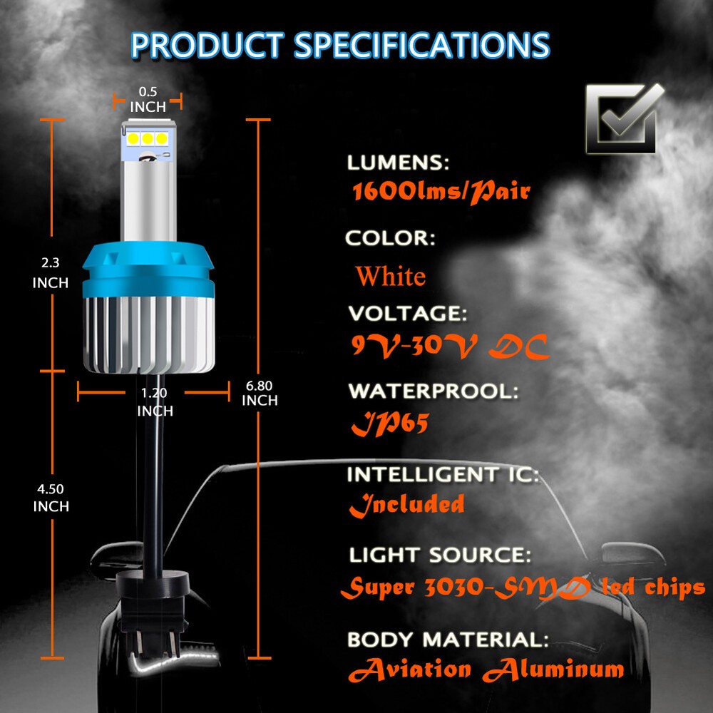 White CSP LED 3156 3157 Backup Reverse Light Bulbs For 1999-2013 Chevy Silverado