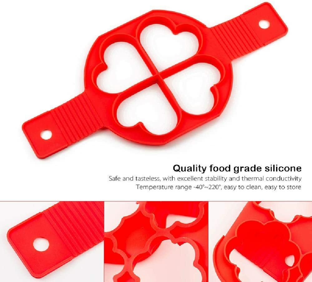 4 Holes Silicone different Mold Pancake Maker Nonstick Egg Ring Maker