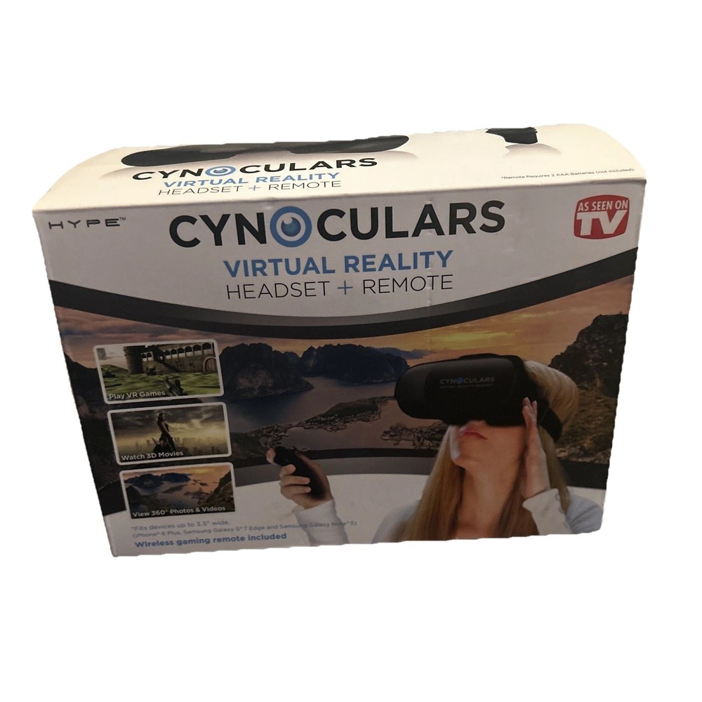 Hype Cynoculars Virtual Reality Headset/Remote for iPhone and Android Not Tested