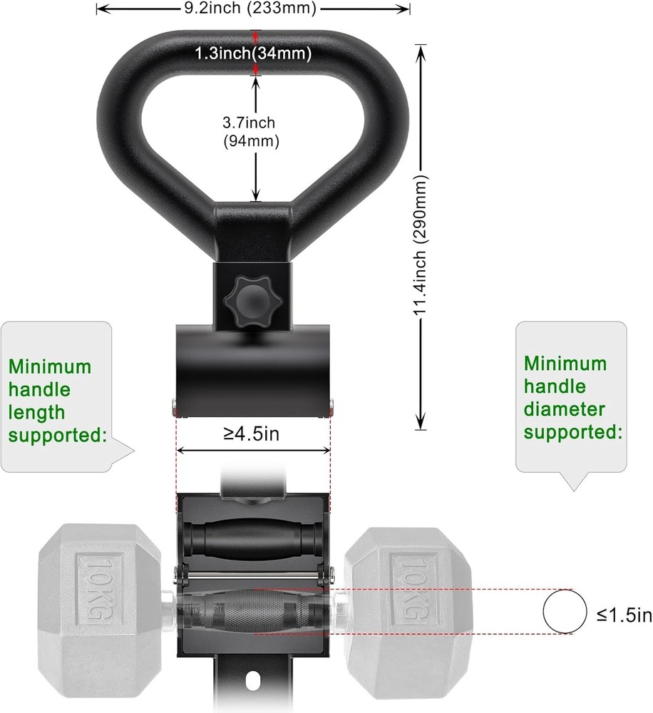 Dumbbell to Kettlebell Converter Handle