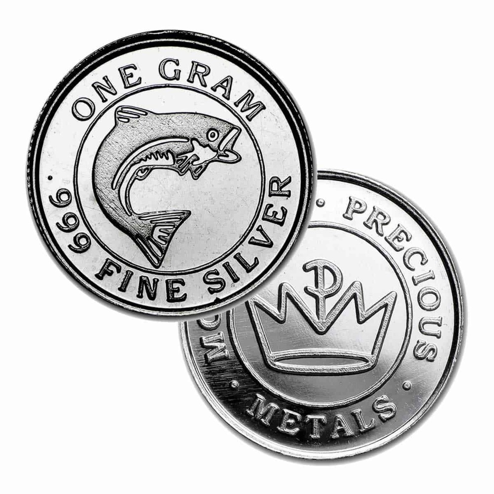 1 Gram Silver Salmon - .999 Solid Silver - Monarch Mint - Multi Discount!