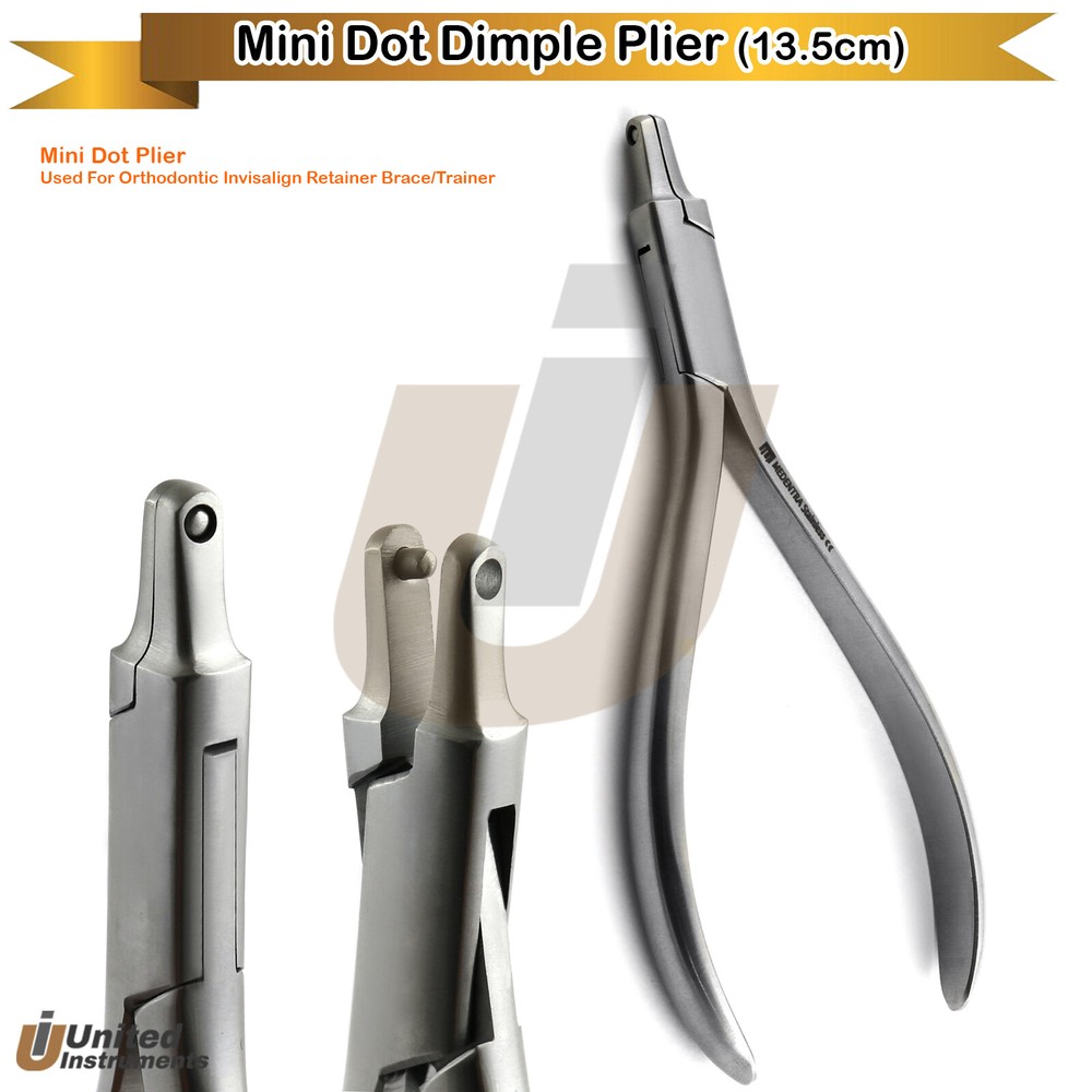 Dental Hole Punch Mini Dot Dimple Plier Clear Aligner Invisible Retainer Braces