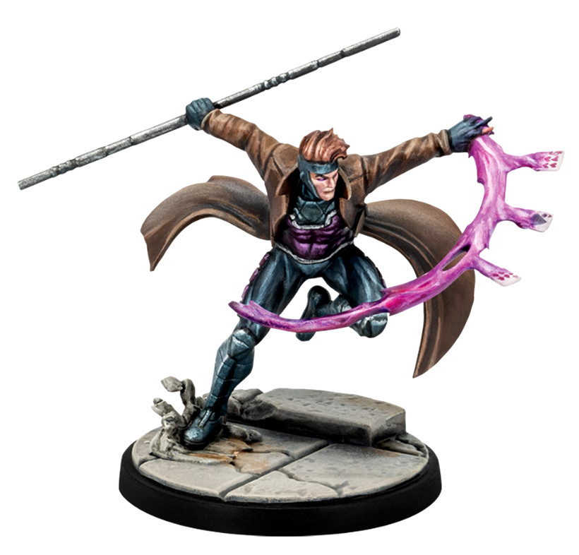 Marvel Crisis Protocol: Gambit model, character card base X-Men Starter Set
