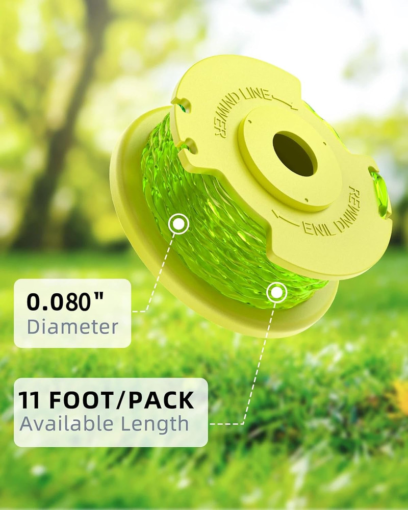 Weed Wacker String Compatible with Ryobi One Plus+ AC80RL3, 0.08'' String Trimme
