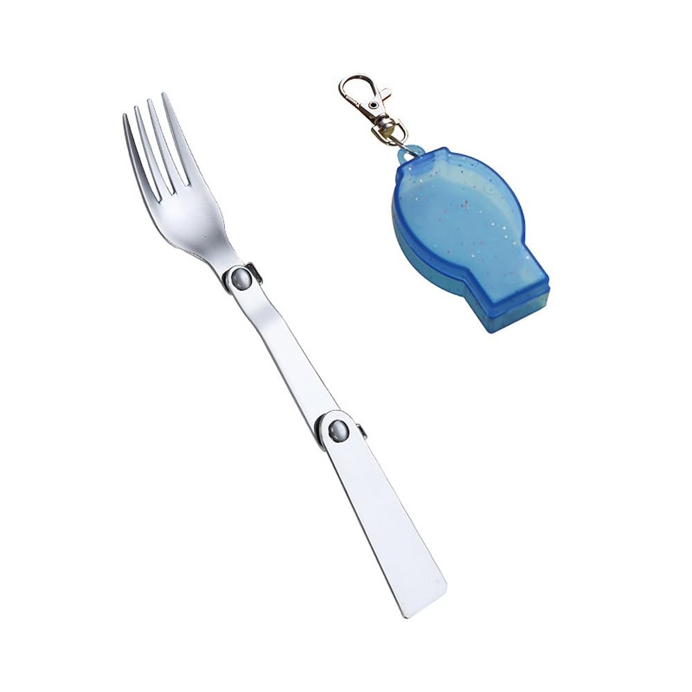 Folding Forks Silverware with Case Portable Foldable Travel Camping Utensils ...