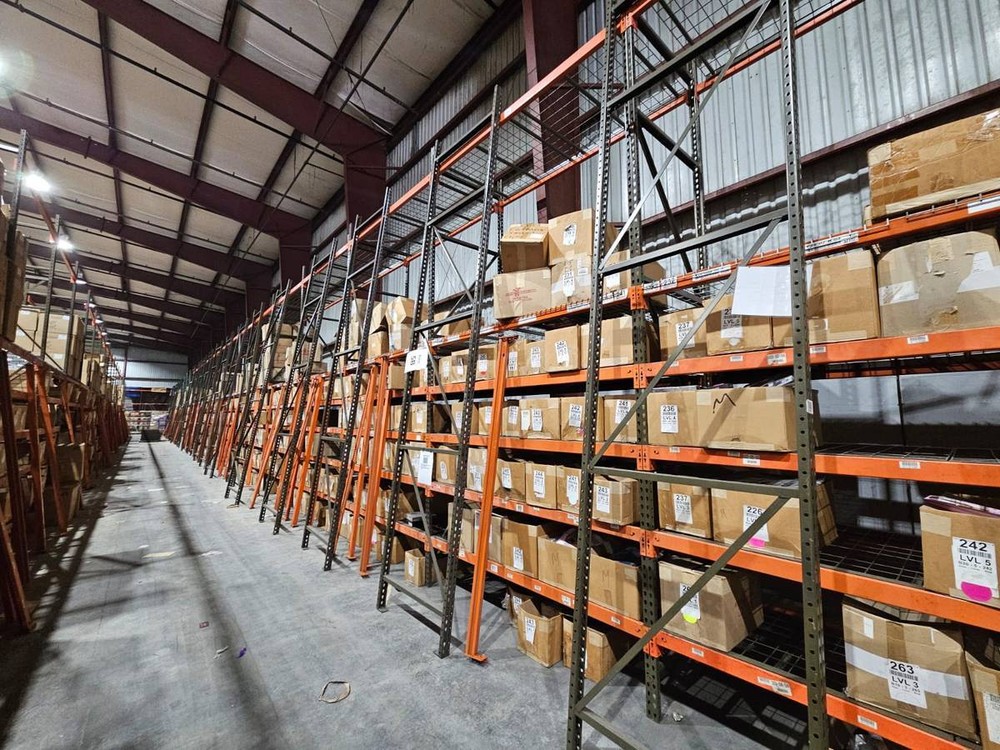 PALLET RACKING Uprights, Beams and Wire Decks, Used