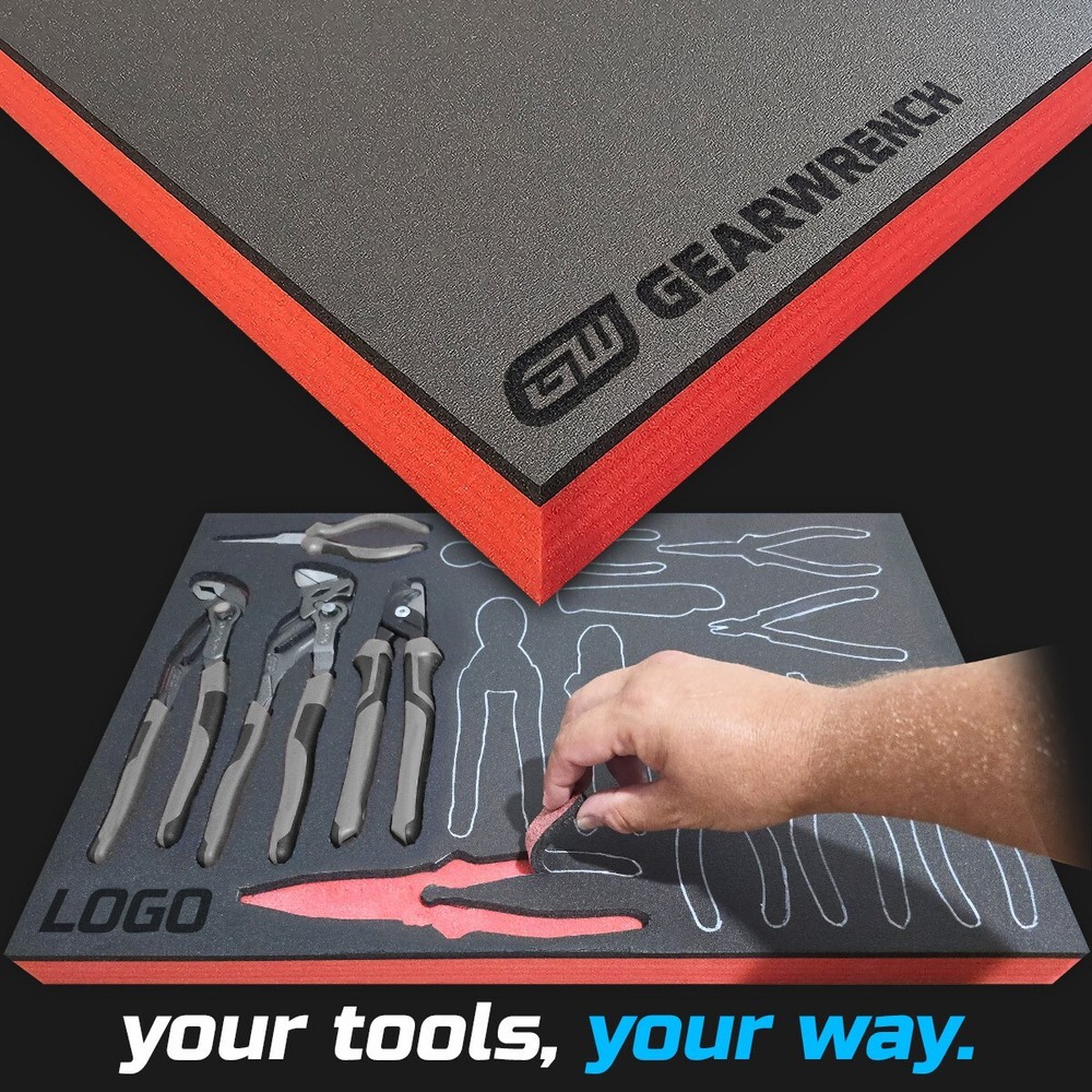 GEARWRENCH shadow foam tool tray insert storage organizer toolbox tool kit set