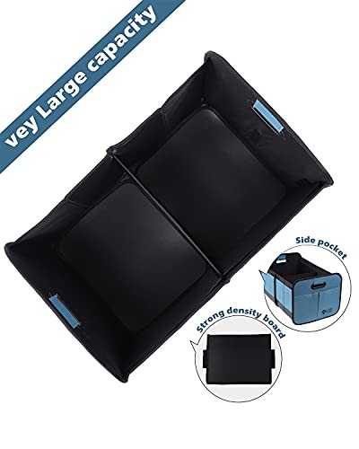 Car Trunk Organizer Storage SUV Foldable Cargo Storage Containers with 9 Blue