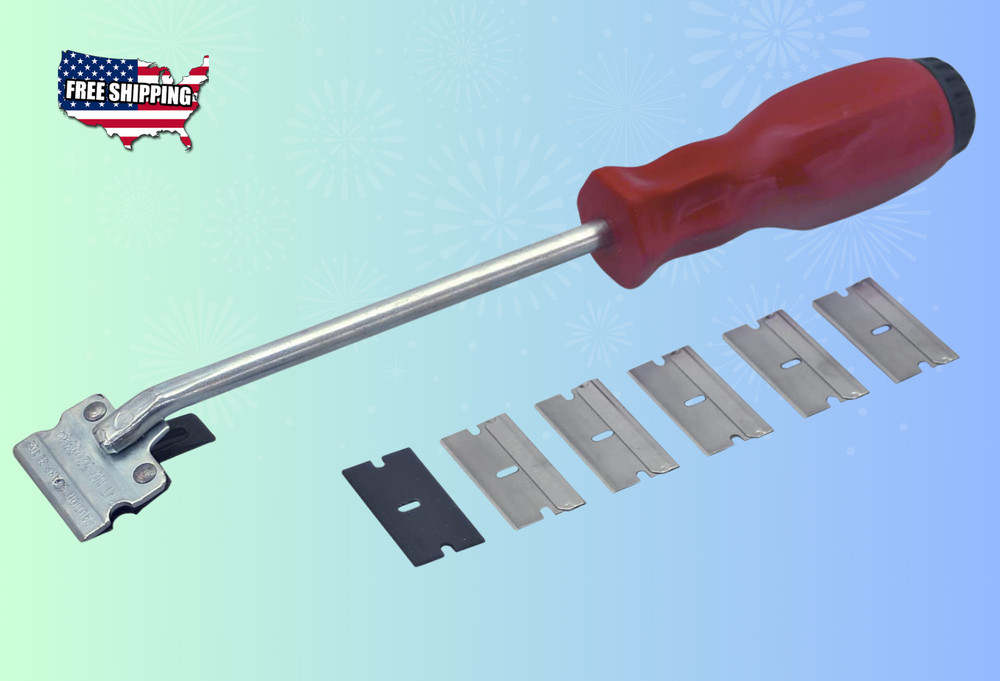 Lisle 52000 Razor Scraper Red – Blade Tool, 5-Inch