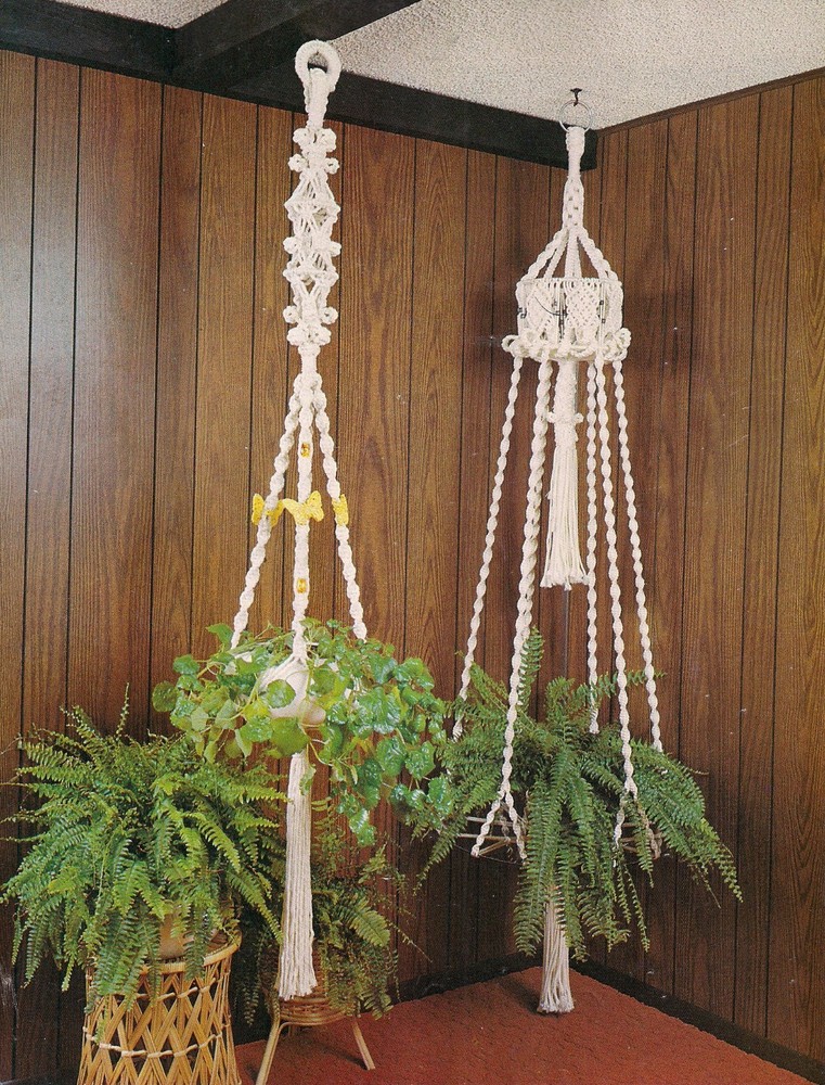 Decorative Beaded Plant Hanger Pattern - Craft Book: #MM133 Macrame Images