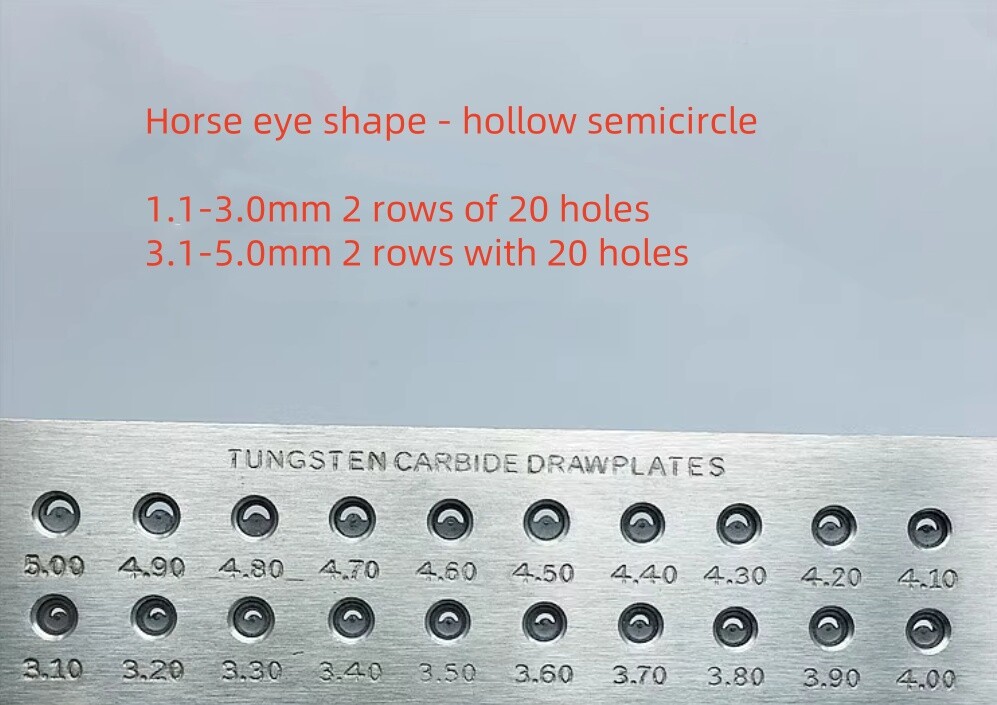 Wire Drawplate Jewelry Making Tools Half Round Square Triangle Hexagonal