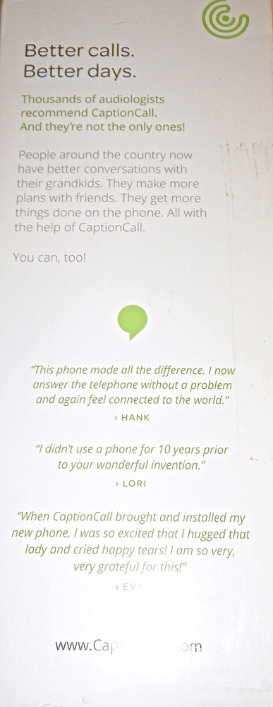CAPTION CALL CAPTIONING PHONE FOR HEARING IMPAIRED MODEL 78T~ NEW!