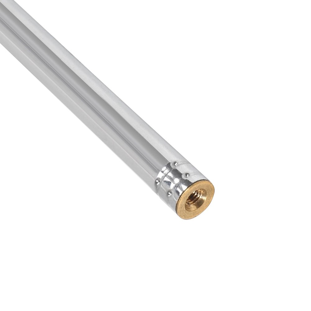 AEDIKO 5pcs M3 Female Antenna Telescopic Thread 7 Sections AM Silver