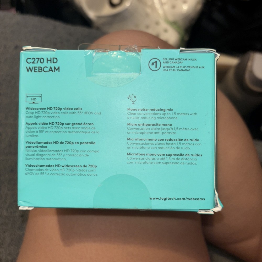 Logitech C270 HD Webcam 720p USB Computer Camera with Microphone