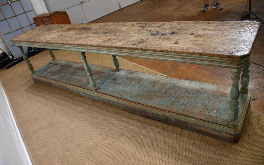 19th C. French Painted Draper’s Table
