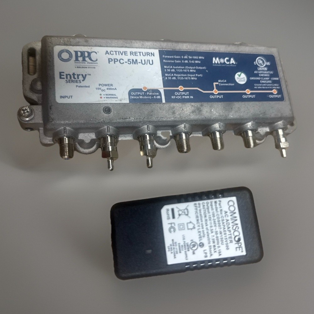 🔥 PPC-5M-U/U Active Return Amplifier w/ CommScope Adapter MoCA NEW 🔥