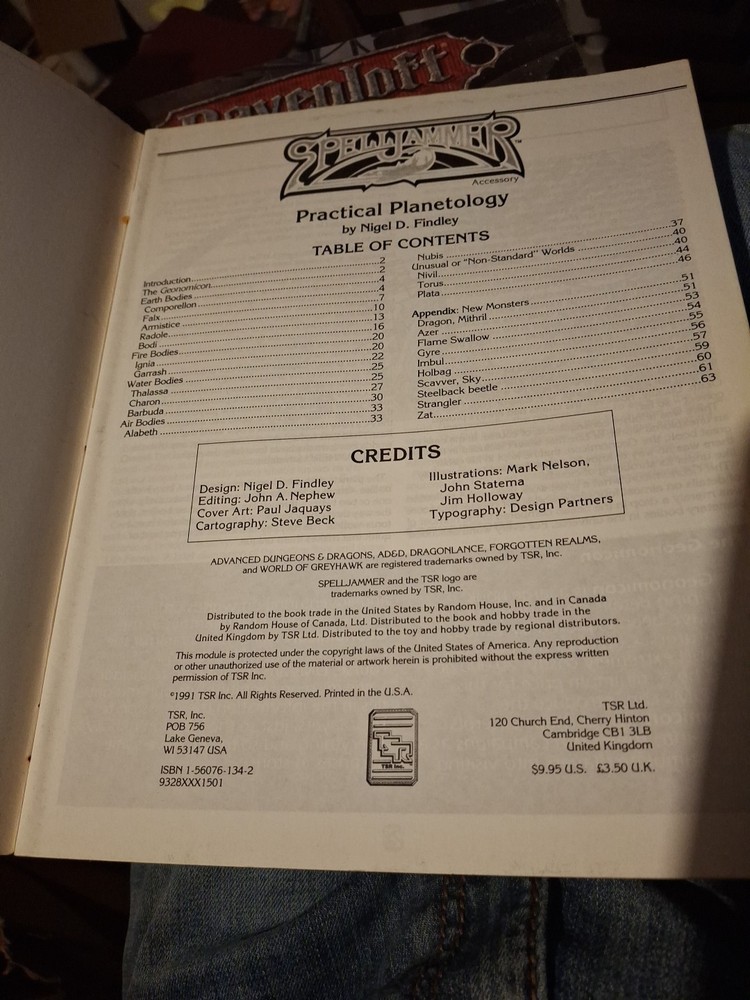 AD&D Practical Planetology with Map - Spelljammer 9328