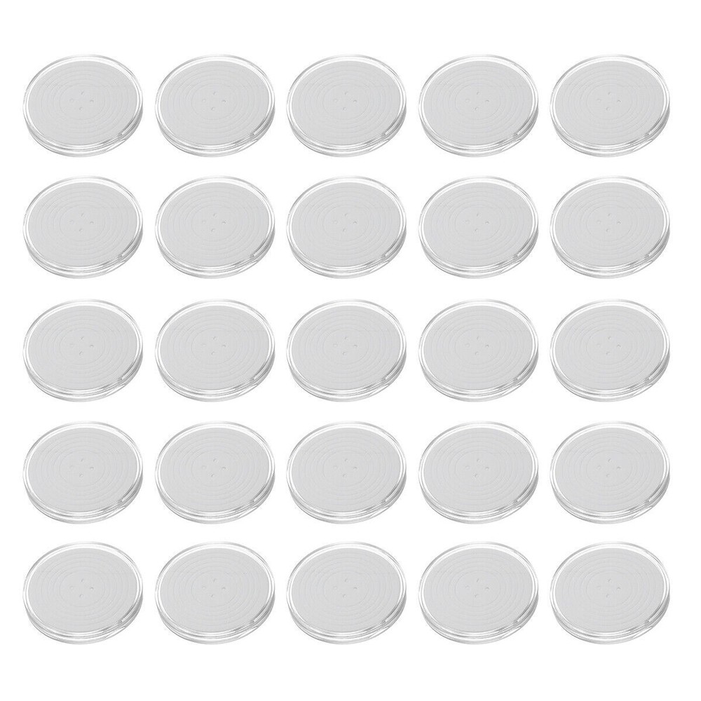 100PC 46mm Clear Coin Storage Box Round Plastic Case Capsules Container Holder