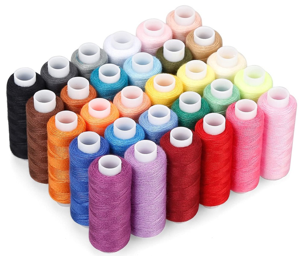 30 Spools Assorted Sewing Thread 250 Yards Each for Embroidery DIY Projects