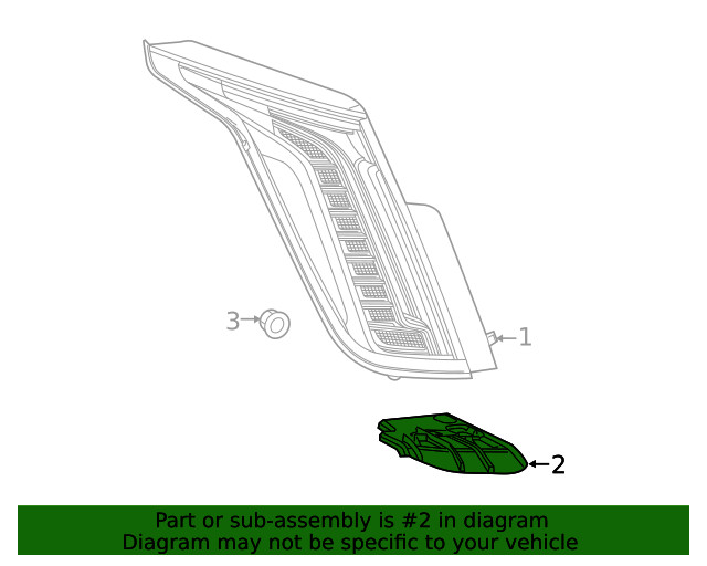 Genuine GM Tail Lamp Bracket 84240971
