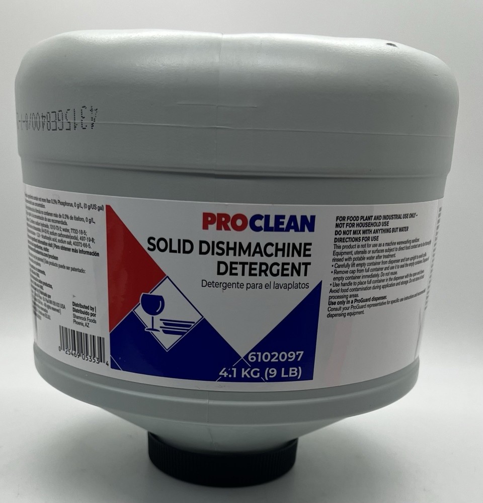 Pro Clean Solid Dish machine Detergent 6102097 9 Lbs Ecolab