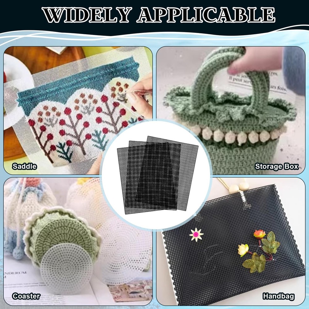 8Pcs Plastic Mesh Canvas Sheets Embroidery Aquarium Fish Tank Divider Plastic