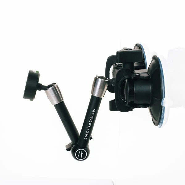MyGoFlight MNT-1815 Flex Double Suction Cup Mount with Adjustable Arm