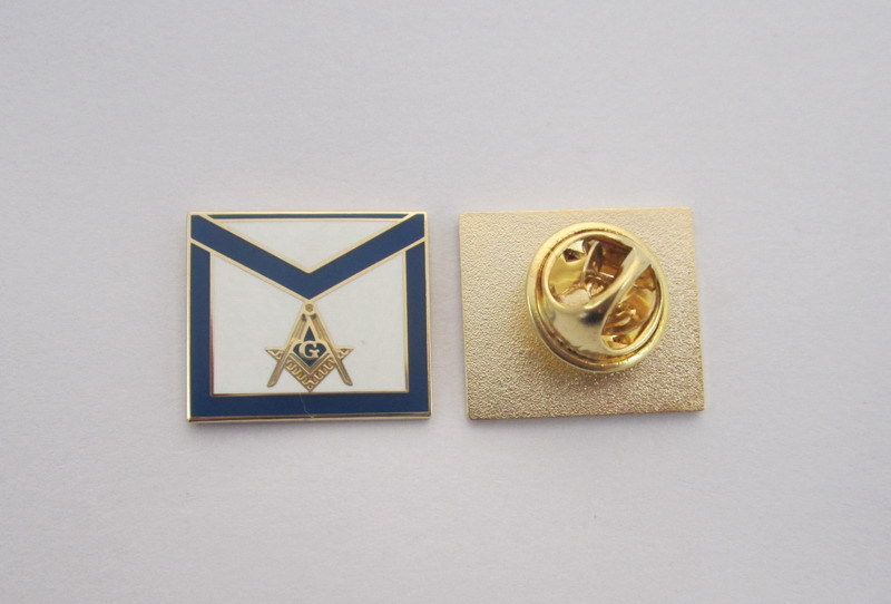 Master Mason Apron Masonic Freemason Lapel Pin
