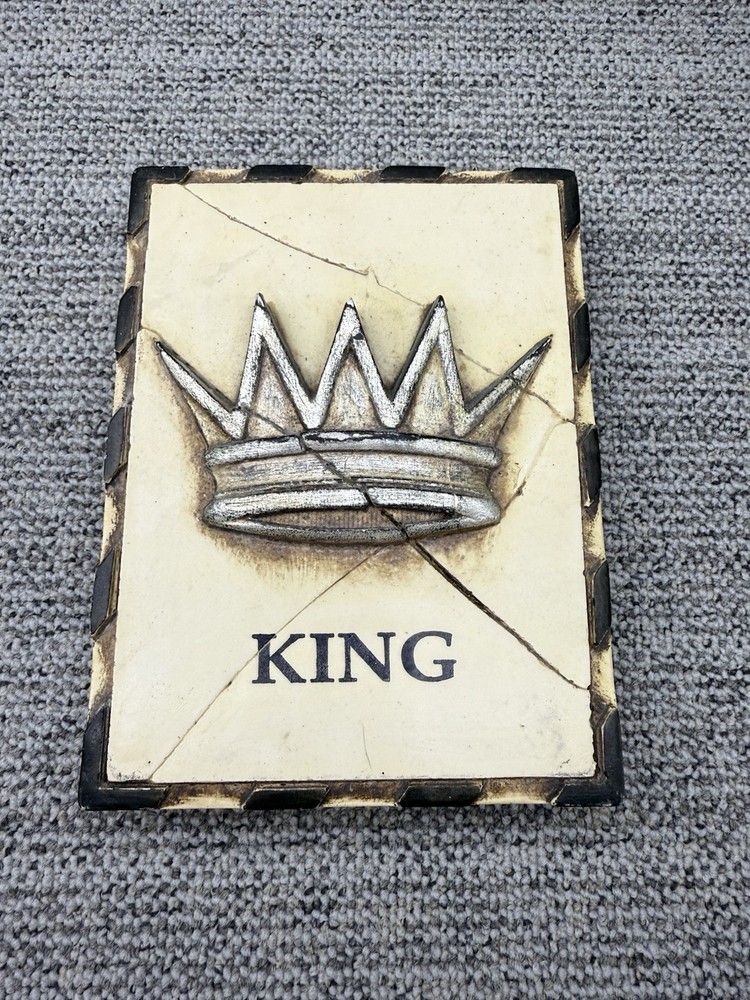 Sid Dickens Memory  Tile Block "King" Silver Crown Retired 1995 Series M Logo