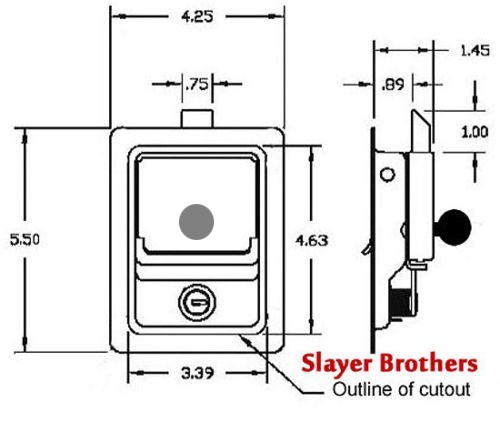 Large Paddle Handle Stainless Steel Locking Latch