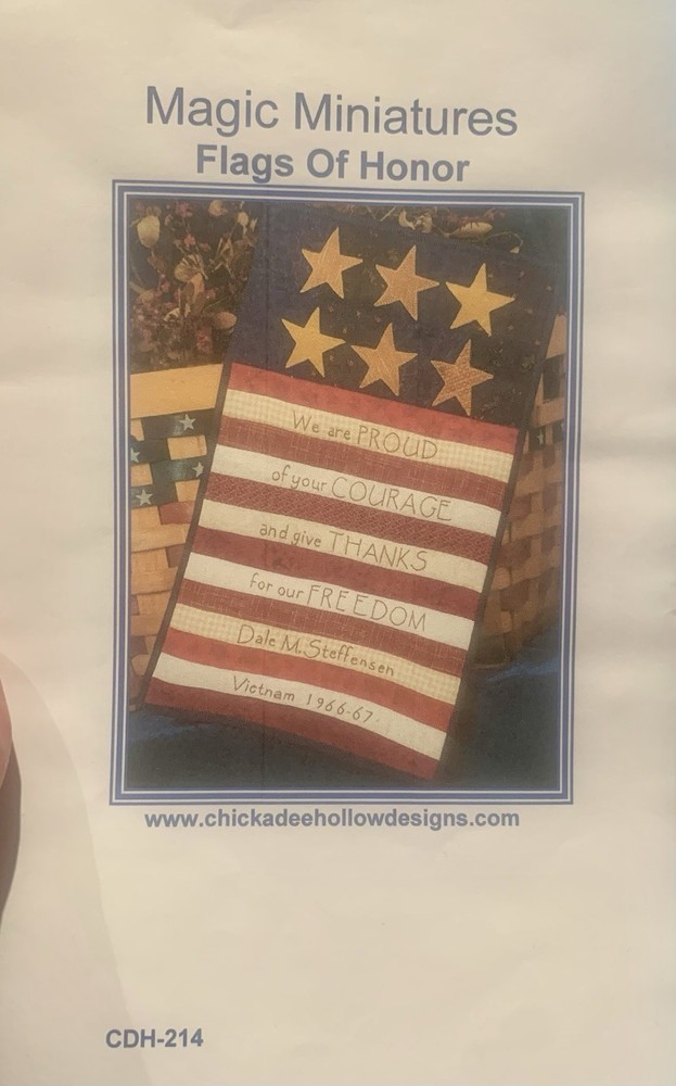 “Magic Miniatures Flags Of Honor” Pattern Layout & Instructions Pieced