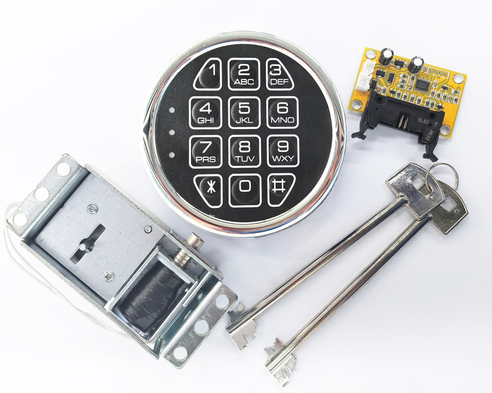 Gun Safe Lock Replacement Digital Keypad Solenoid Lock with 2 Master Keys