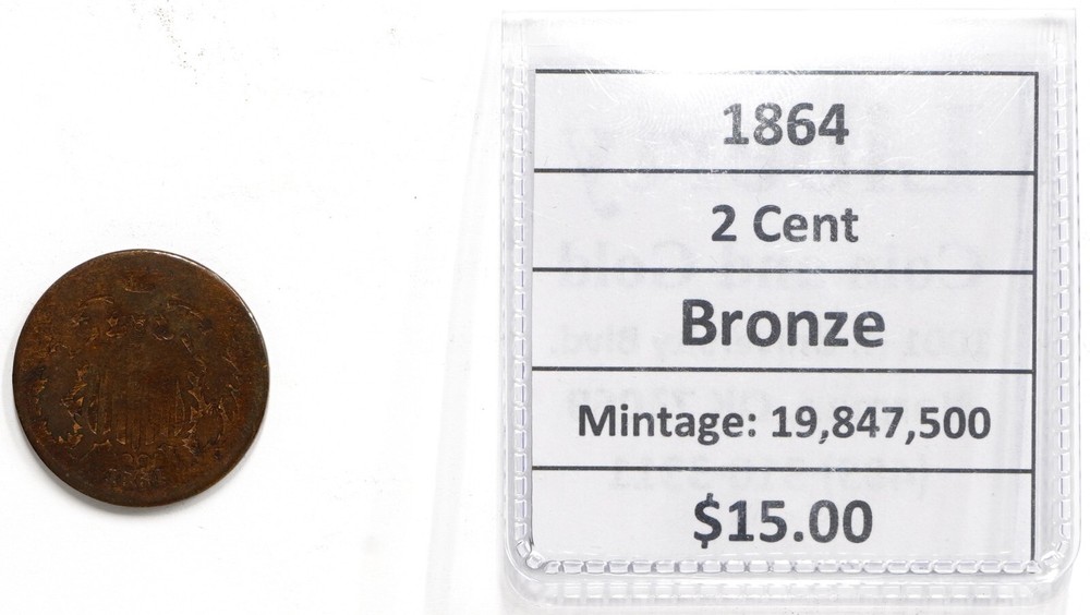 1864 Two Cent Piece