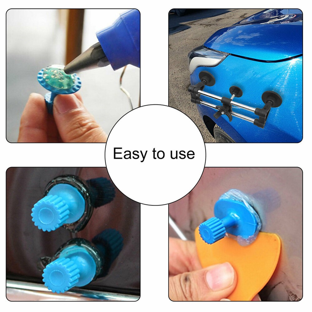 14pcs Car Body Paintless Dent Repair Tool Set Dent Pit Repair Puller Pull Hammer