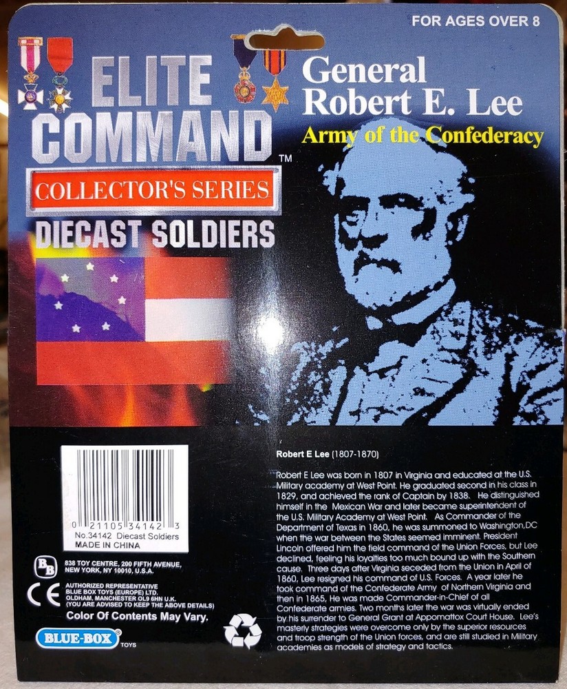 ELITE COMMAND, DIECAST ARMY, ROBERT E. LEE, W/Soldiers. Confederacy 🌟NIB🌟 (9C)