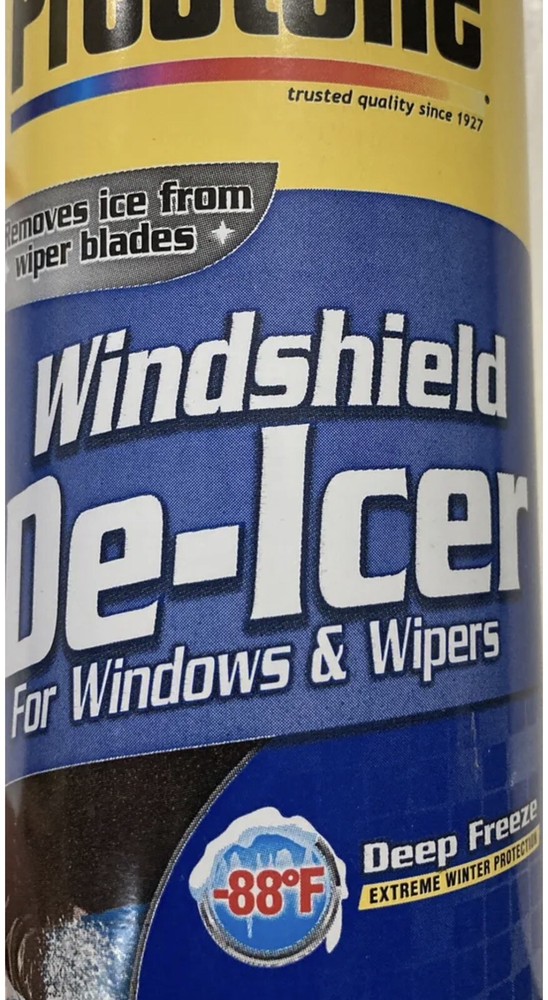 2 Pack-PRESTONE Windshield De-Icer-Spray Canister (17 oz.) Built In Ice Scraper