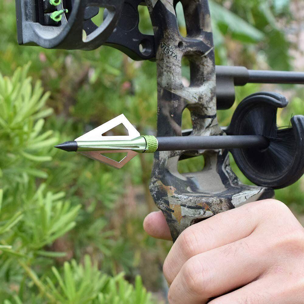 12pcs 3 Fixed Blade Hunting Broadheads 125Grain Compound Crossbow Tips With Case