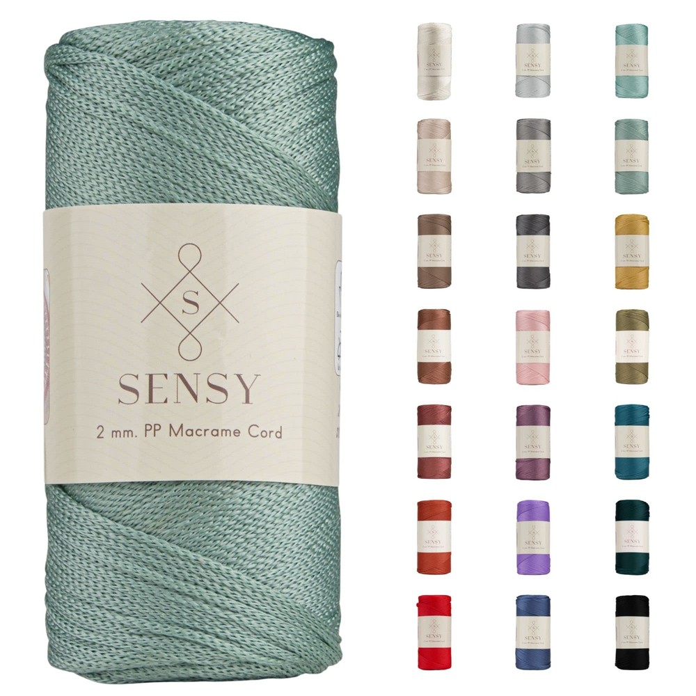 Sensy Premium 2mm 251 Yards Polyester Rope 100% Polypropylene Cord Macrame Co...