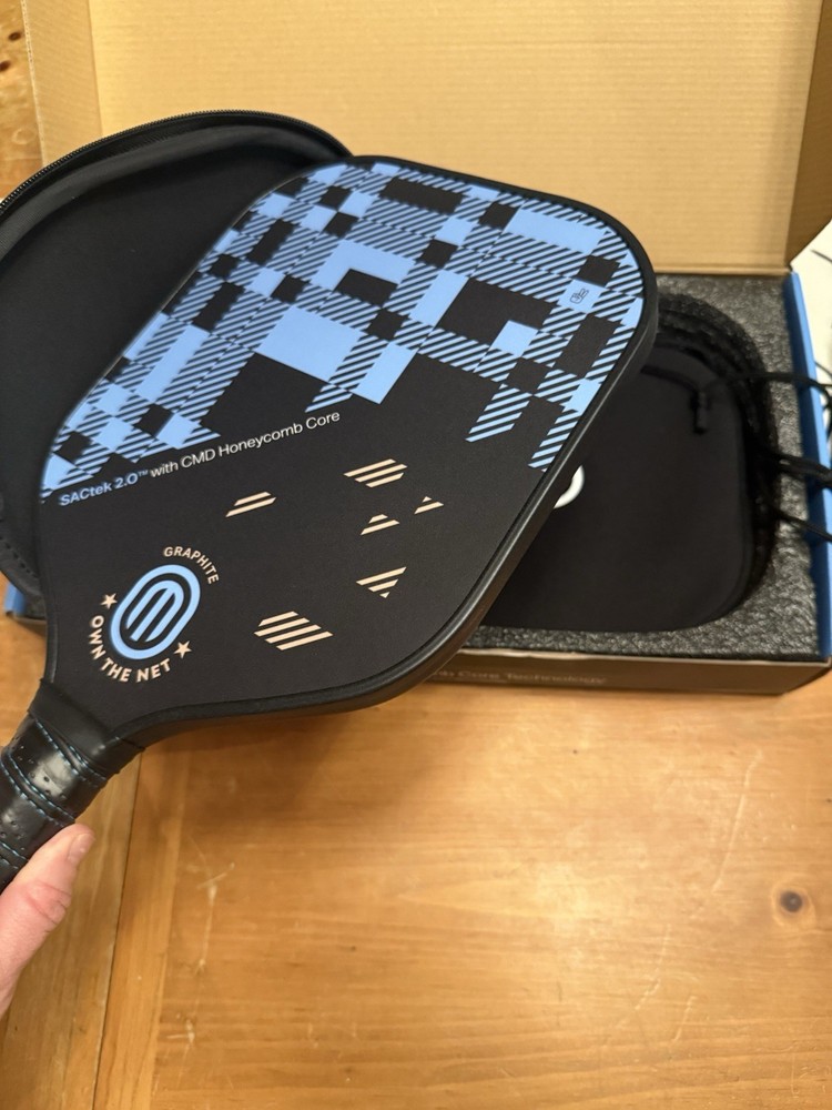 Graphite Pickleball Paddle Polymer Honeycomb Core | Bag | Sactec 2.0 New