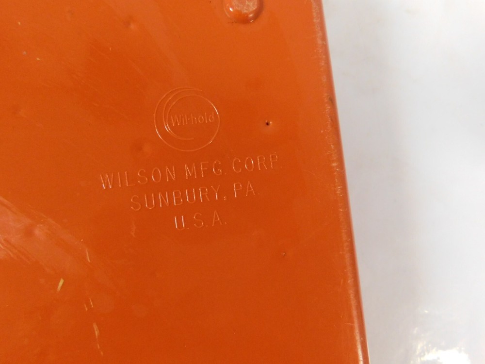 Wilsons Mfg Co Spool Thread Bobbin Case Burnt Orange