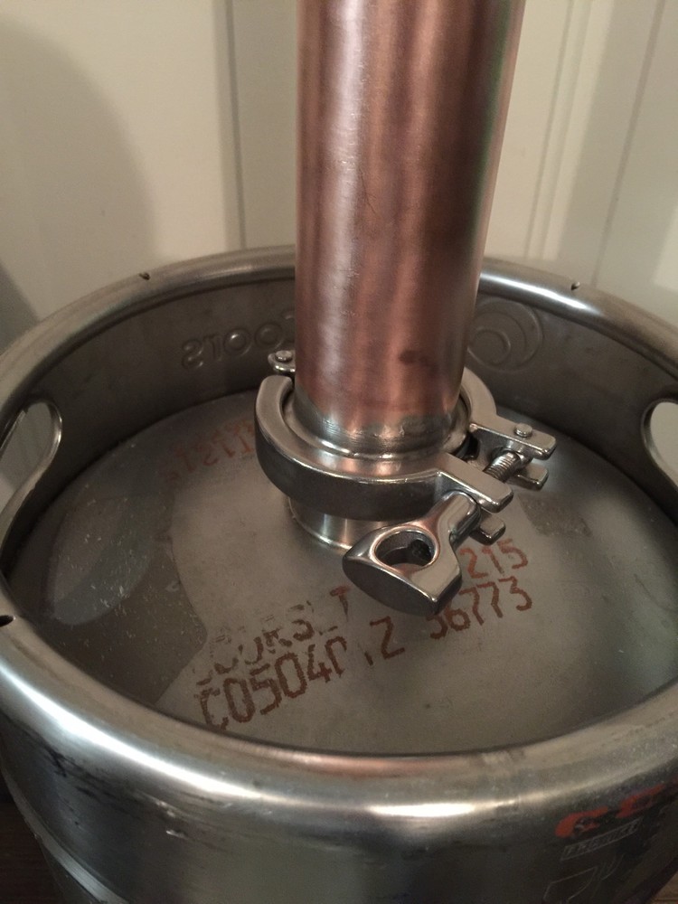 2" x 12" Alcohol Distilling Moonshine Keg Column Copper Pipe & Ferrule DIY Kit