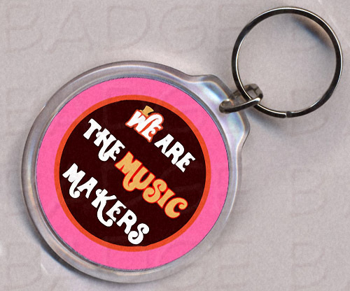 WONKA MUSIC MAKERS round KEYRING - CLASSIC!